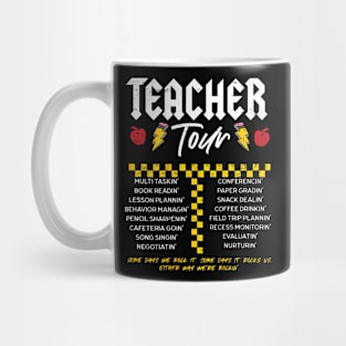 Retro Lightning Bolt ABCD The Teacher Tour Cute Mug